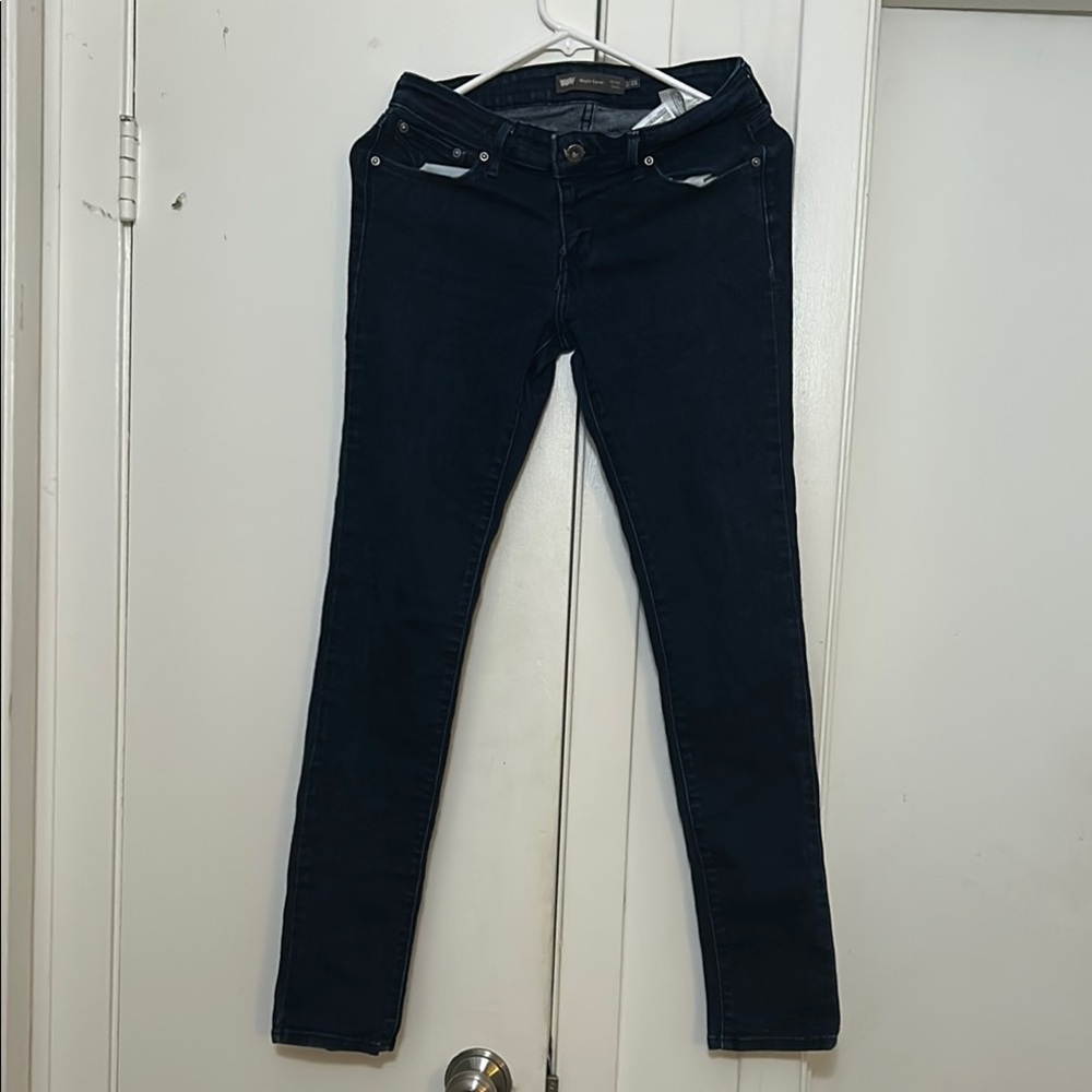Women's Dark Blue Jeans mid rise skinny 2/26